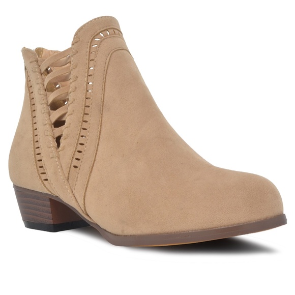 ⭐️ Women’s Woven Ankle Bootie NUDE - Picture 4 of 4